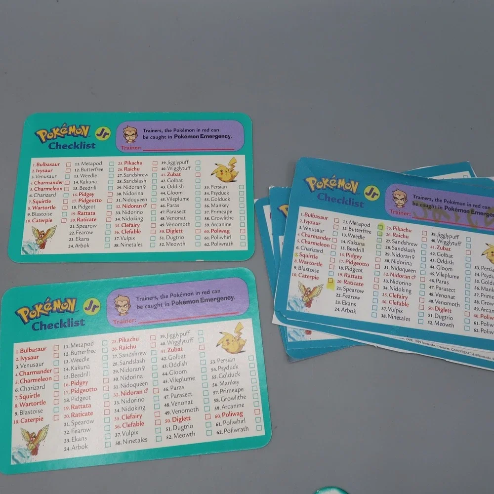 Pokémon Jr Adventure Game Game contains 26 Pokémon Power Cards 47 Hit Tokens